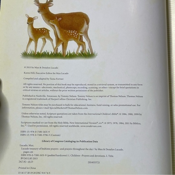 Luxado Treasury Of Bedtime Prayers Book By Max & Denalyn Lucado - Picture 3 of 8
